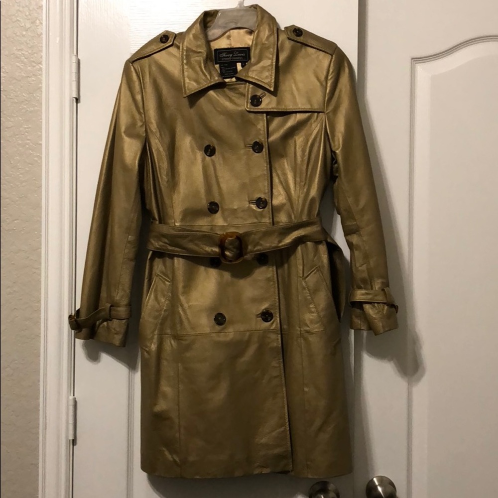 Gold trench coat